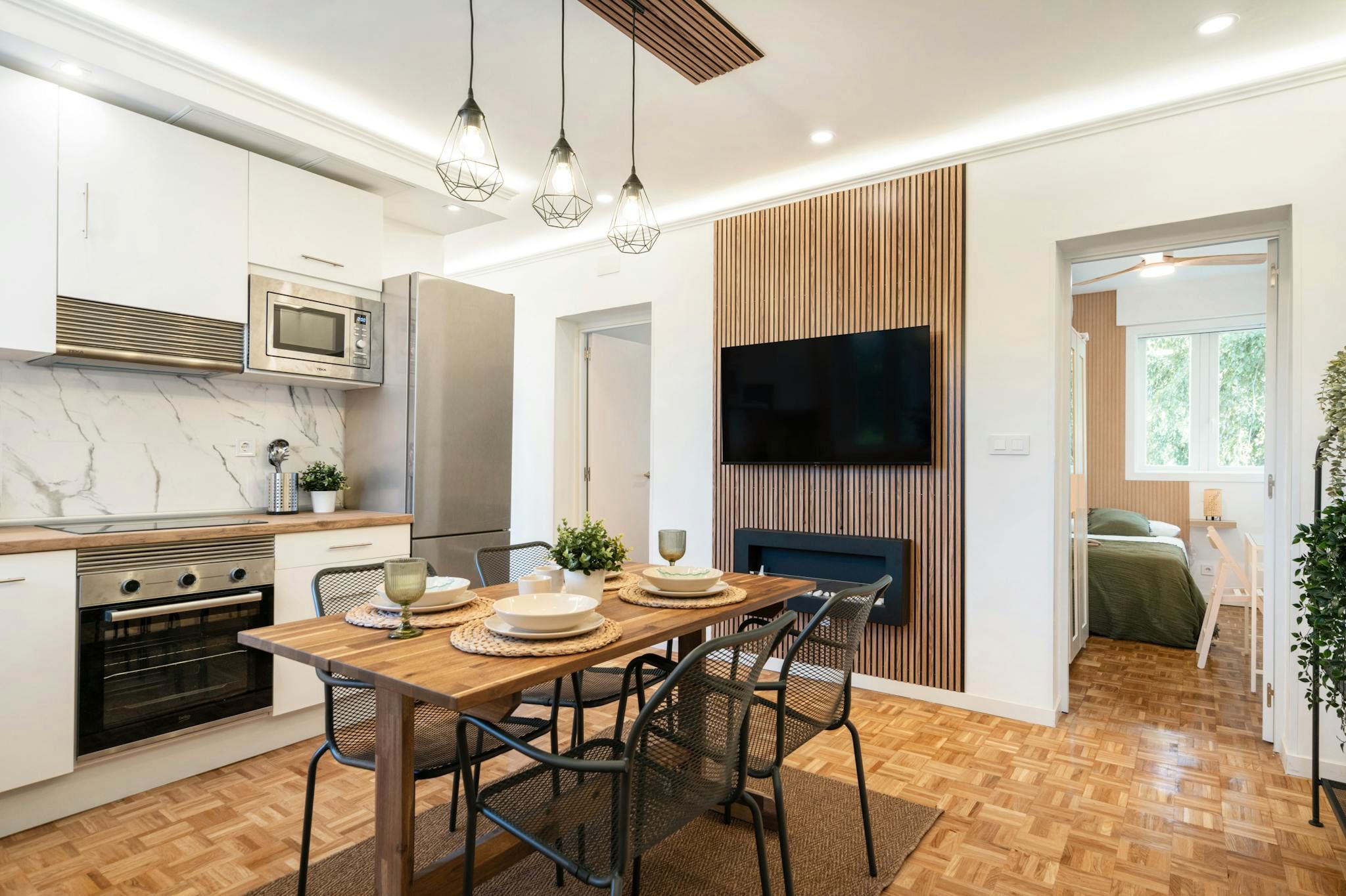 Esszimmer von Wohnung zur Miete in  Madrid Capital mit Klimaanlage, Heizung und Möbliert