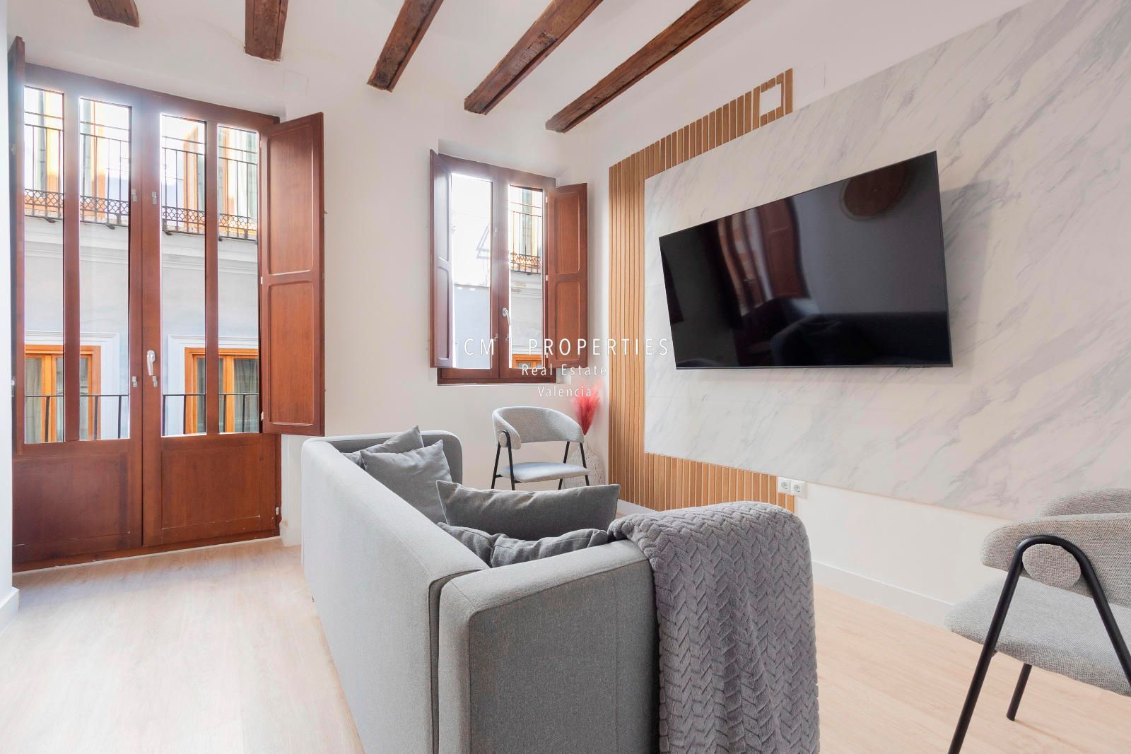 Living room of Flat for sale in  Valencia Capital  with Air Conditioner, Terrace and Storage room