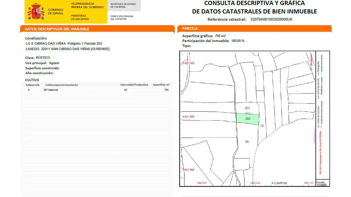 Residencial en venda a CIBRAO DAS VIÑAS LAXEDO, POLIGONO 1, -1, San Cibrao das Viñas