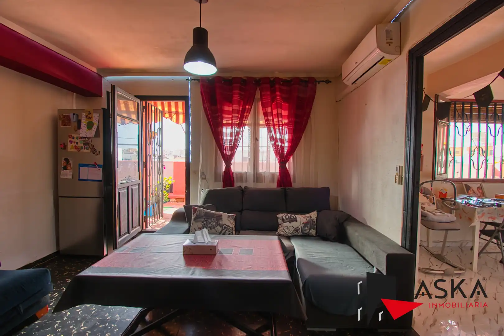 Sala de estar de Ático en venta en Valencia con Aire acondicionado, Terraza y Amueblado