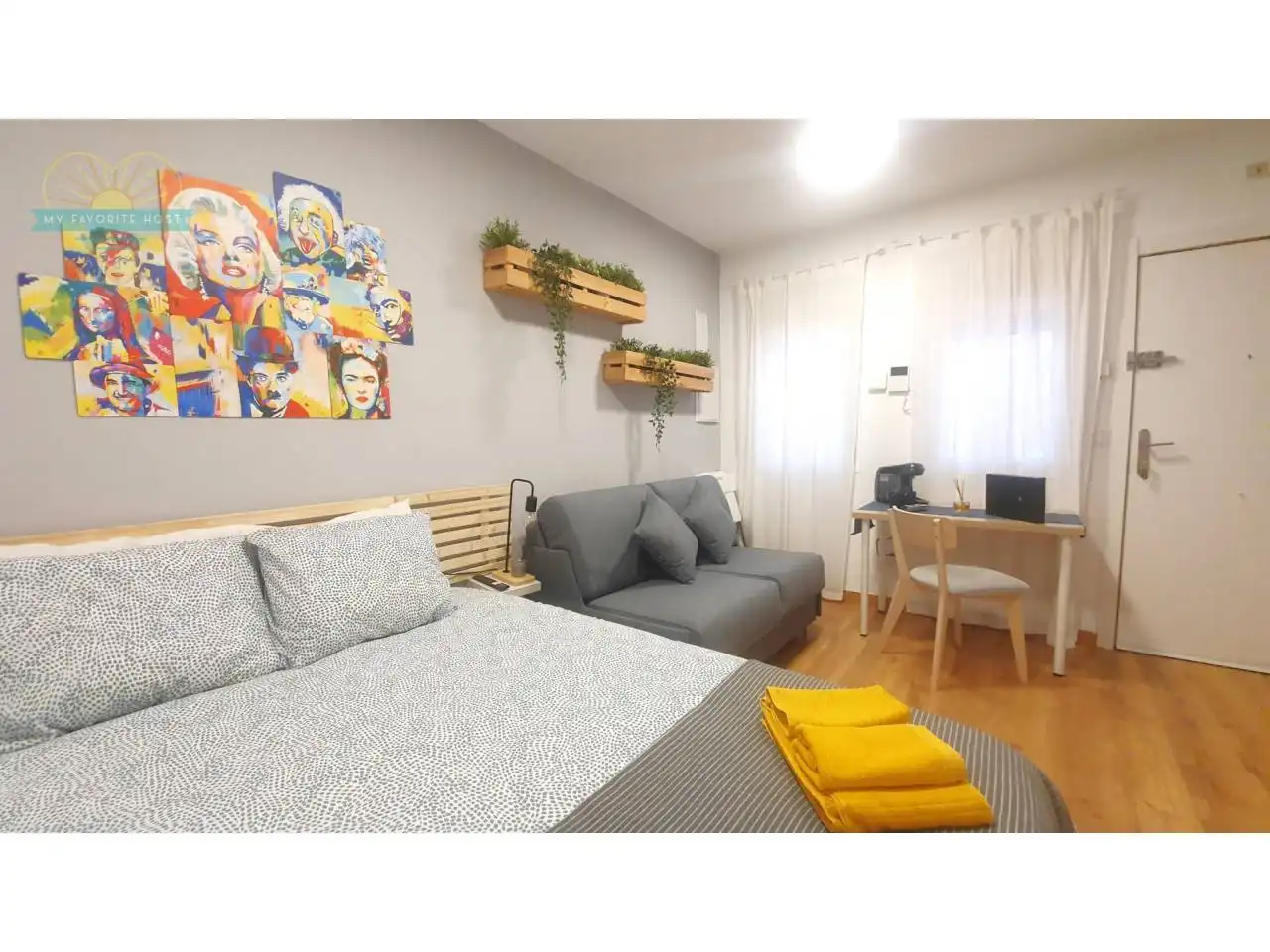 Bedroom of Study for rent in Madrid  with Parquet flooring and Furnished