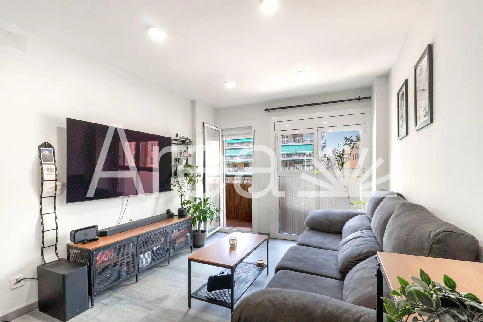 Sala de estar de Piso en venta en Mataró con Parquet y Balcón