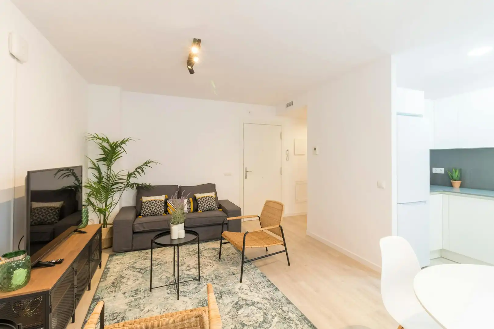 Sala d'estar de Pis de lloguer en Barcelona amb Aire condicionat, Calefacció i Moblat