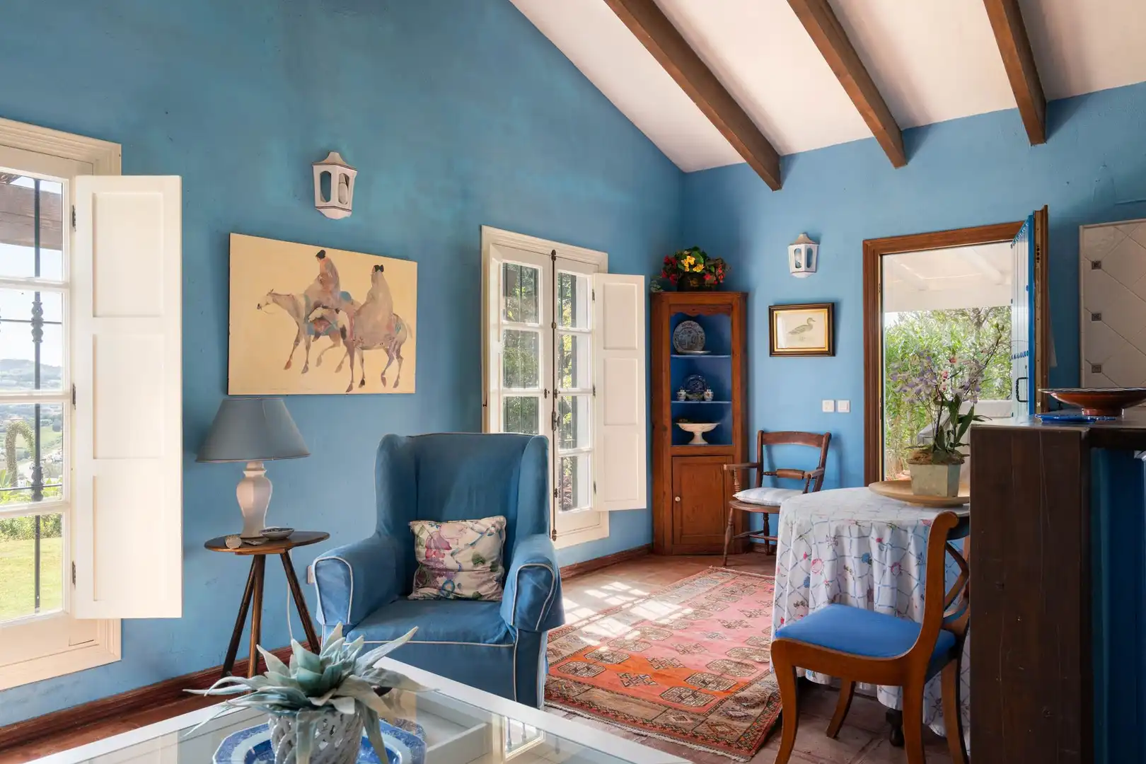 Sala de estar de Finca rústica en venta en Mijas con Terraza
