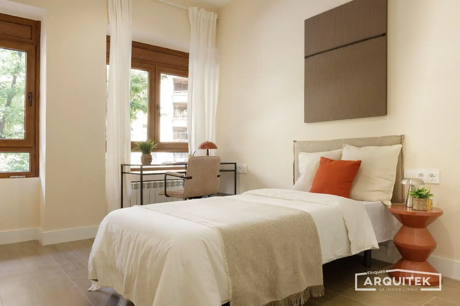 Bedroom of Flat for sale in Lleida  with Air Conditioner, Private garden and Terrace
