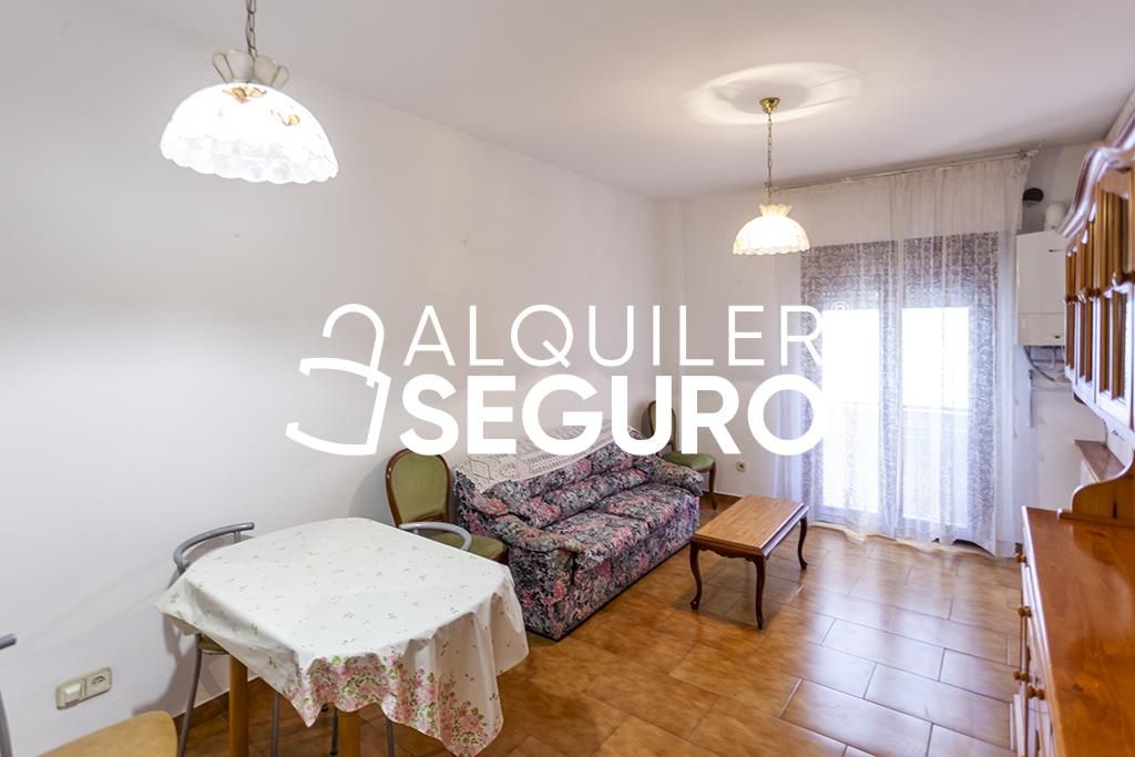 Sala d'estar de Pis de lloguer en  Madrid Capital amb Calefacció i Moblat