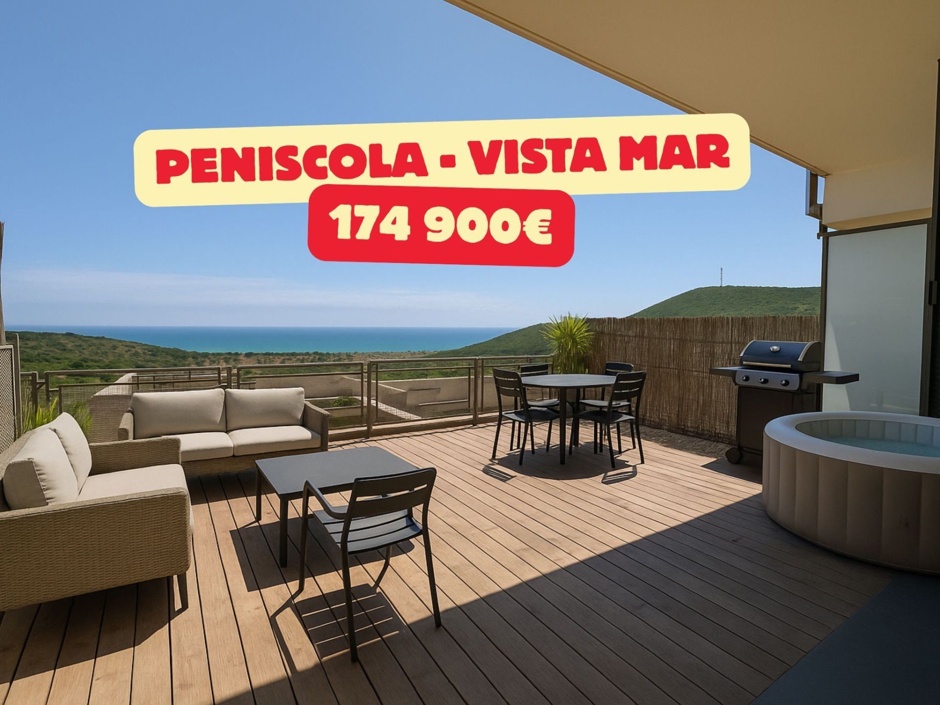 Terrace of Duplex for sale in Peñíscola / Peníscola  with Air Conditioner, Heating and Terrace