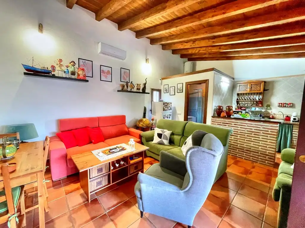 Living room of Country homes for sale in El Borge  with Air Conditioner, Private garden and Swimming Pool