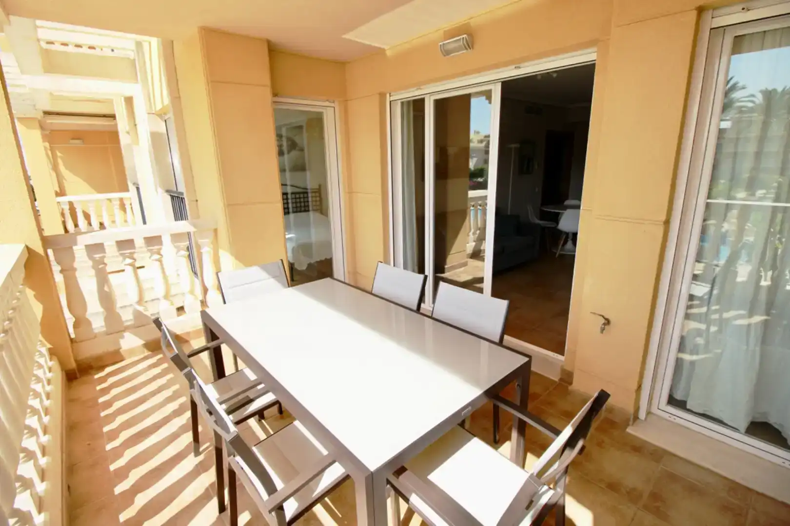 Terrasse von Wohnung zur Miete in Dénia mit Klimaanlage, Schwimmbad und Balkon