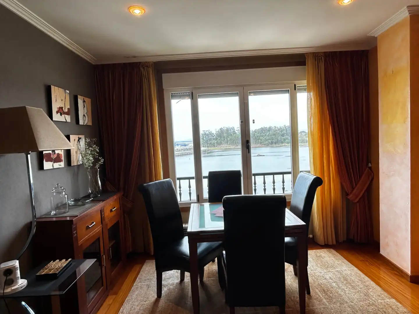 Dining room of Duplexes for sale in Cambados  with Heating, Parquet flooring and Terrace