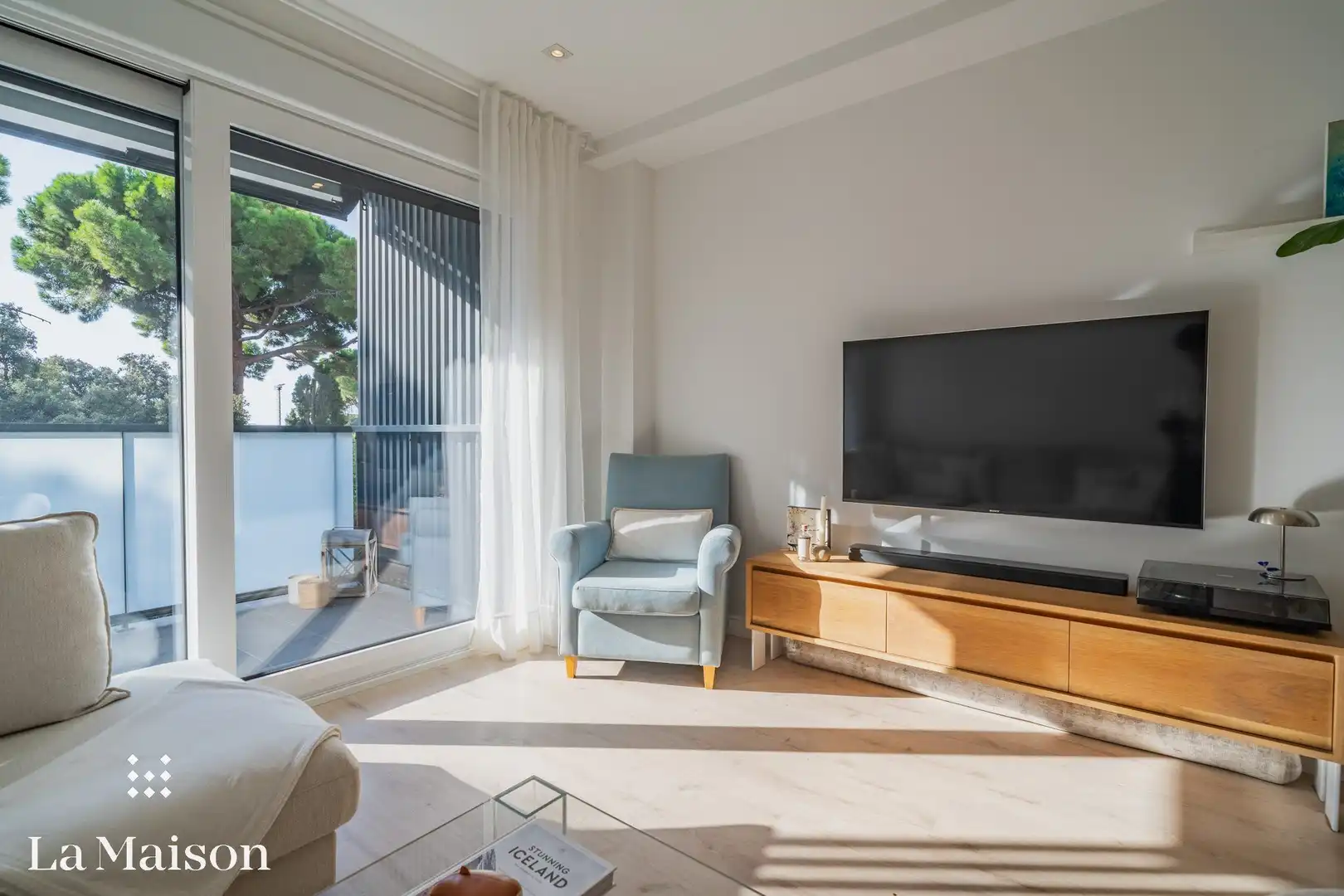 Wohnzimmer von Wohnung zum Verkauf in Sant Andreu de Llavaneres mit Heizung, Abstellraum und Balkon