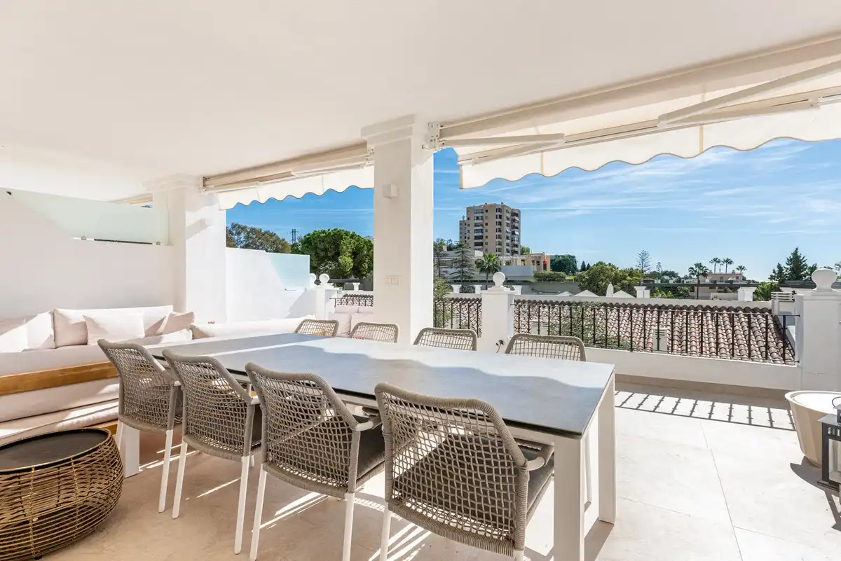 Terrace of Detached homes for sale in Marbella  with Air Conditioner, Terrace and Community pool
