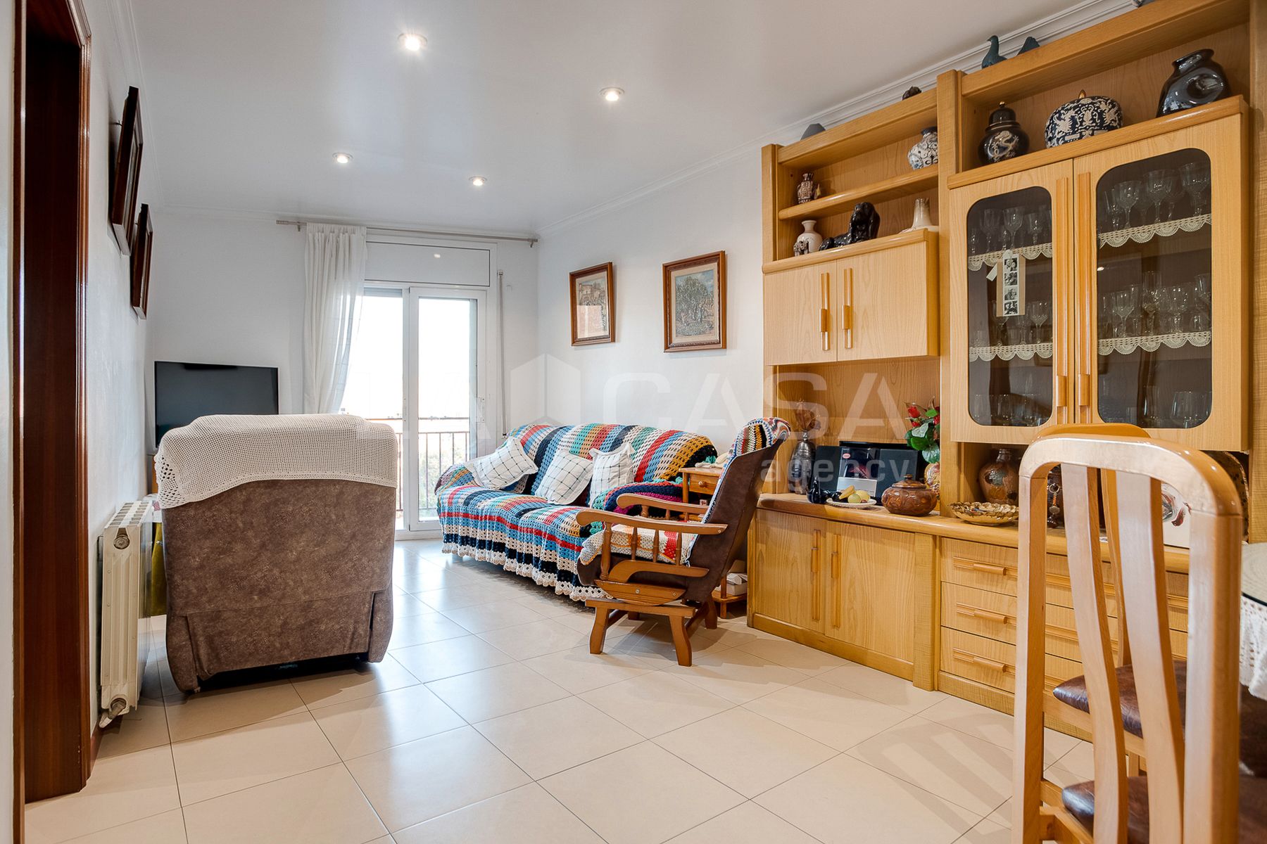 Sala de estar de Piso en venta en Santa Coloma de Gramenet con Calefacción y Balcón