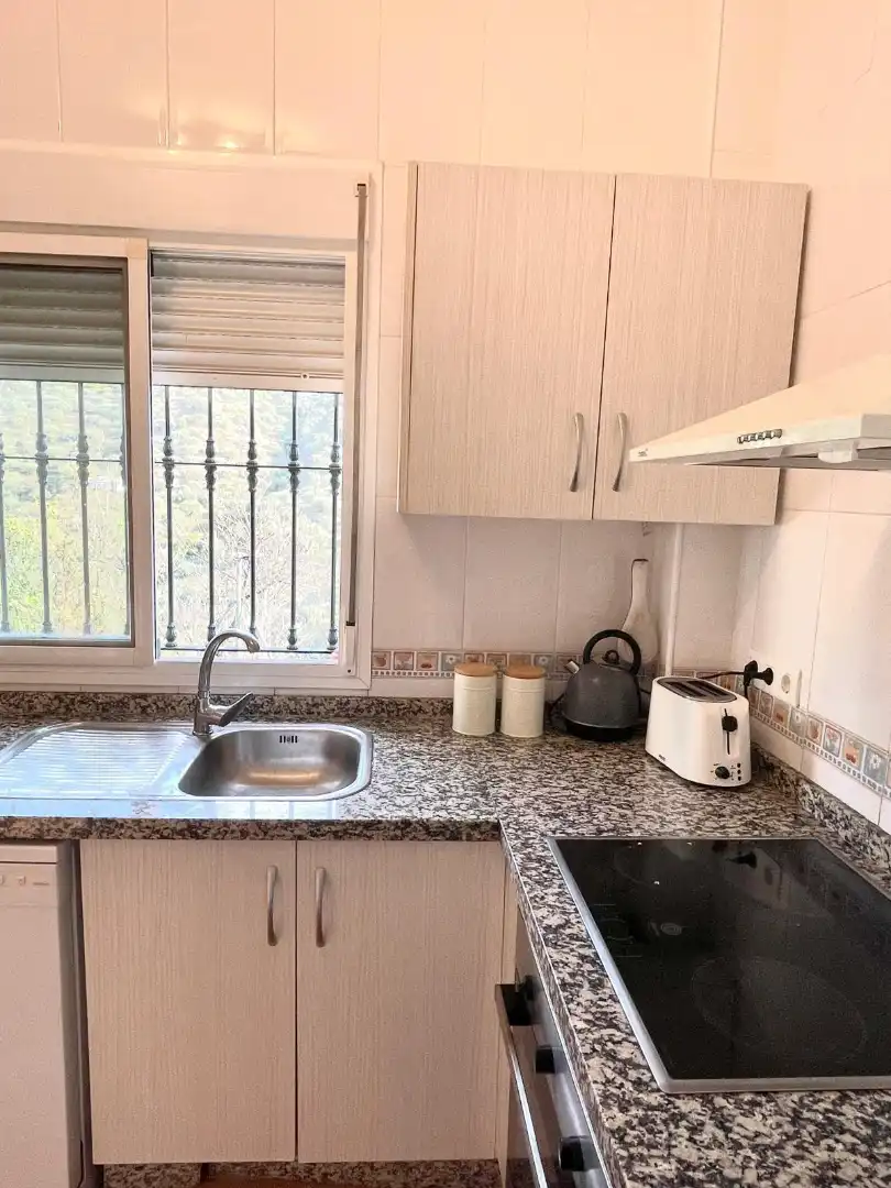 Cuina de Casa o xalet en venda en Torrox amb Jardí privat, Piscina i Moblat