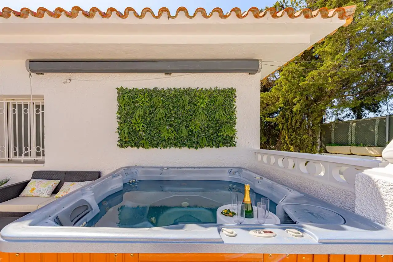 Terraza de Casa o chalet en venta en La Nucia con Aire acondicionado, Jardín privado y Piscina