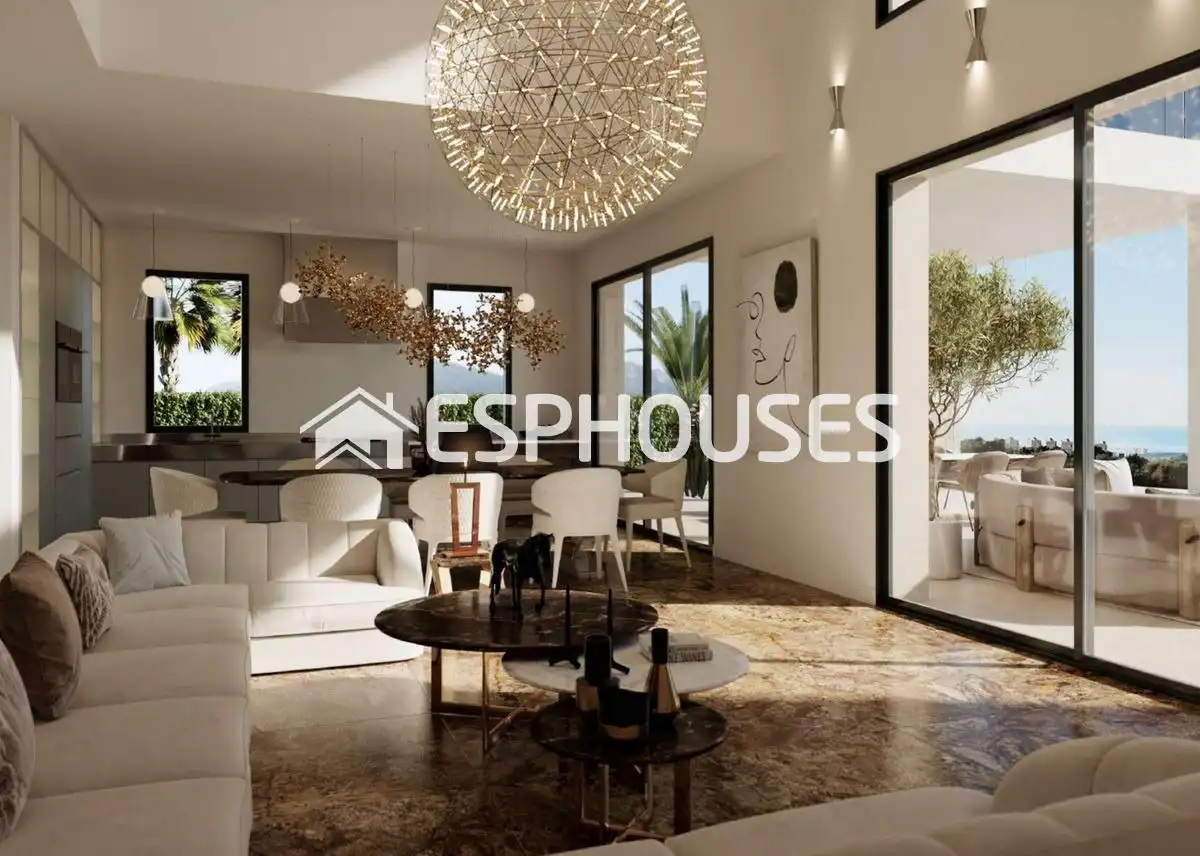Sala de estar de Casa o chalet en venta en Finestrat con Aire acondicionado, Terraza y Trastero