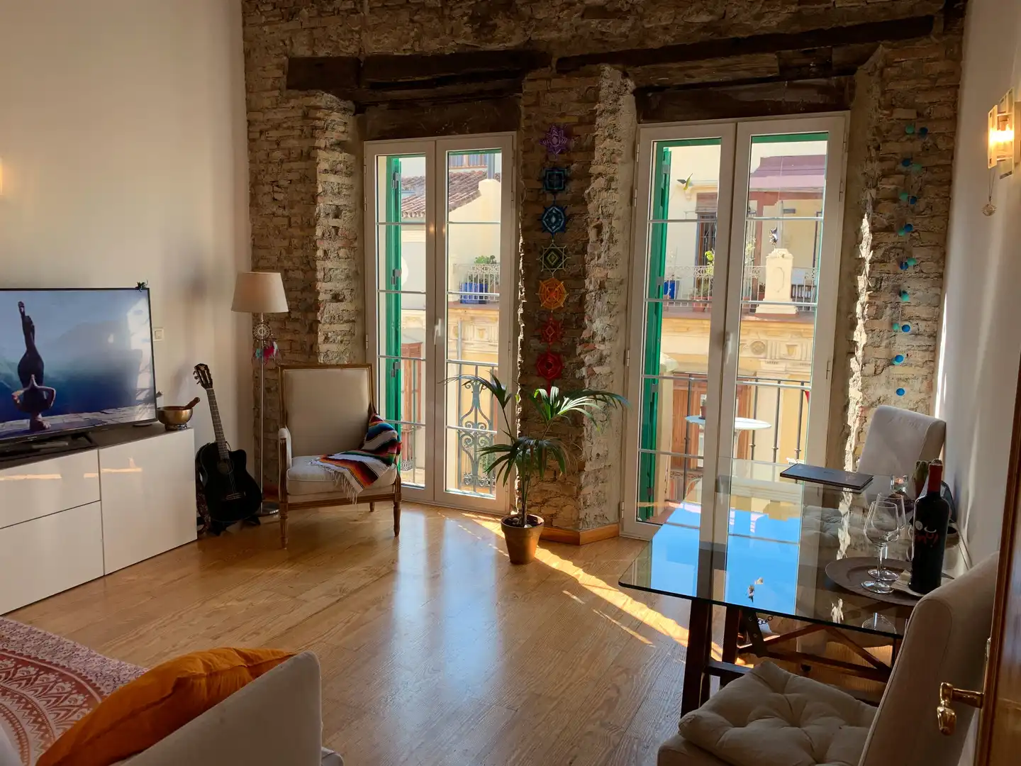 Sala de estar de Piso de alquiler en Málaga con Aire acondicionado, Amueblado y Lavadora