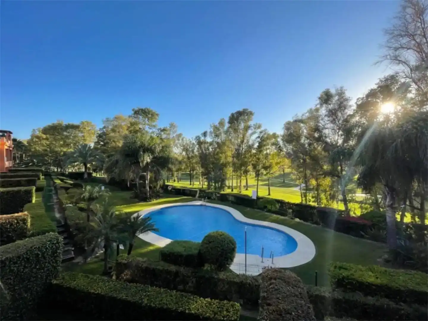 Garten von Wohnung zur Miete in Estepona mit Klimaanlage und Schwimmbad