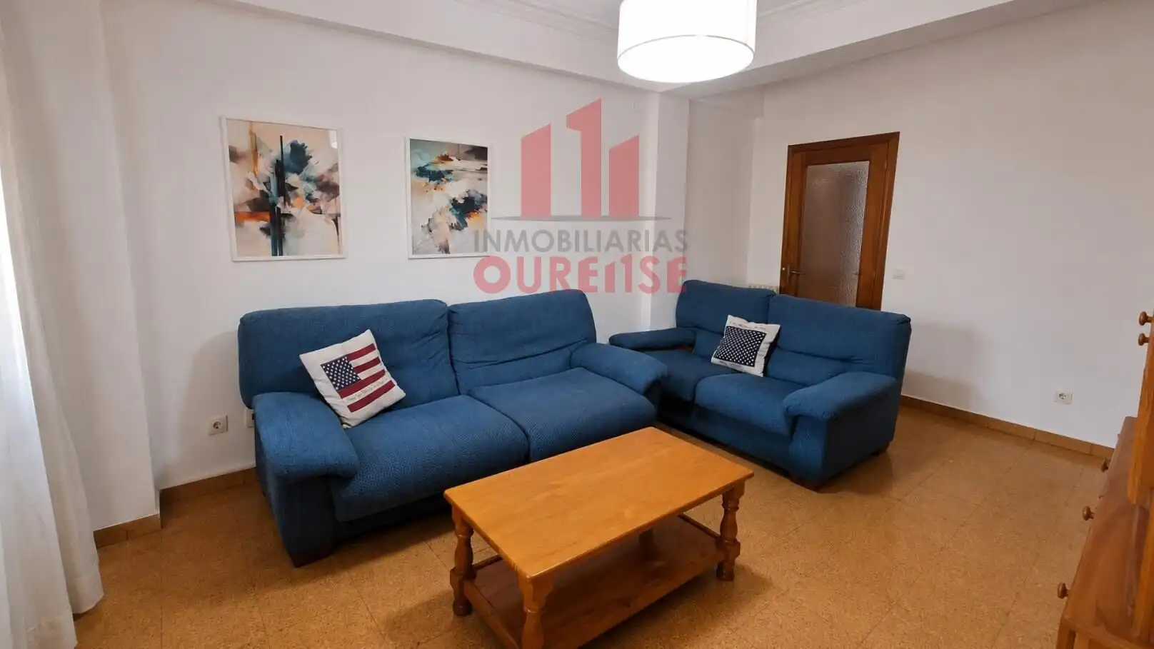 Living room of Flat for rent in Ourense Capital   with Heating, Furnished and Balcony