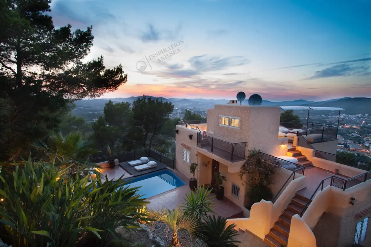 Terrassa de Casa o xalet de lloguer en Santa Eulària des Riu amb Aire condicionat, Jardí privat i Terrassa