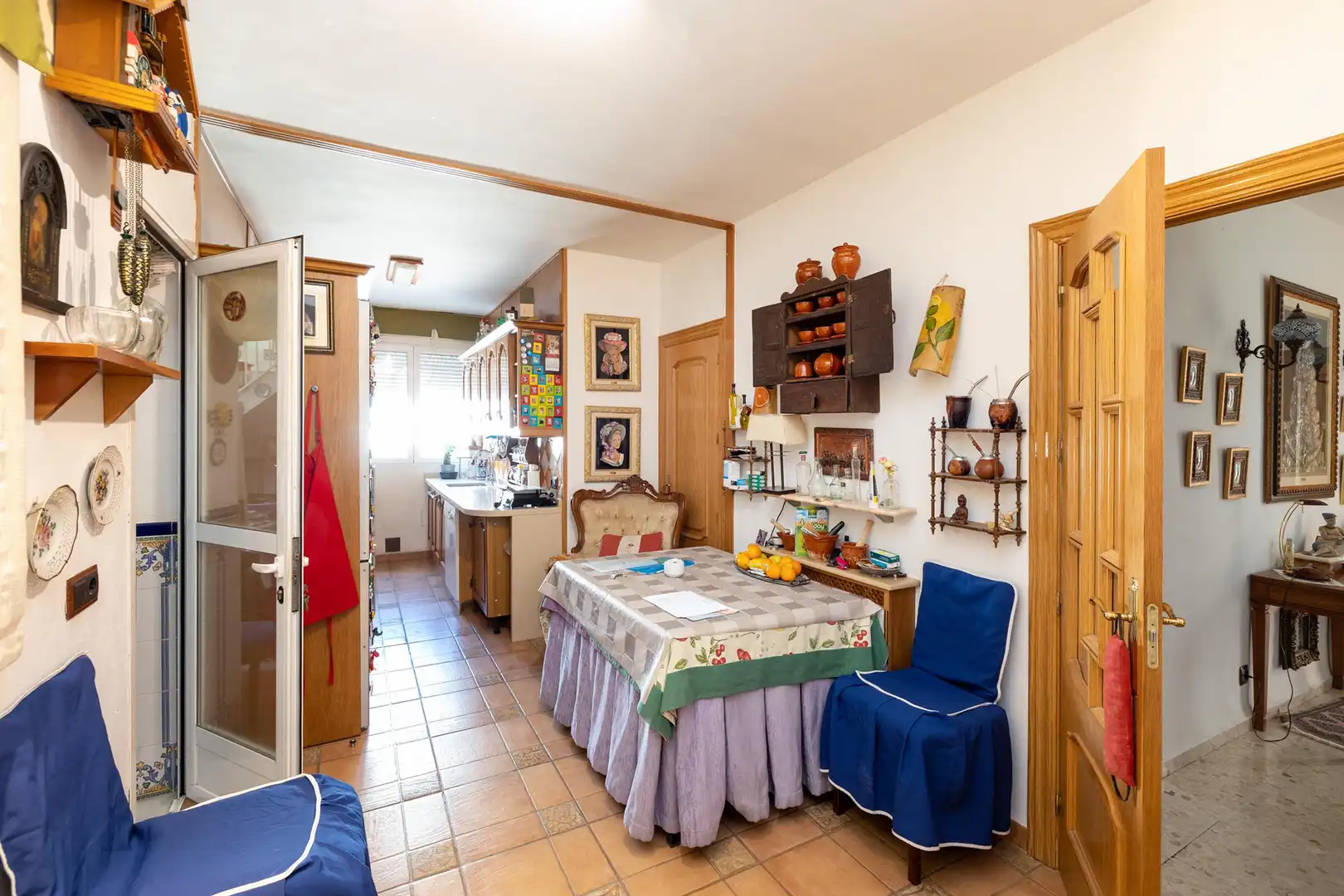 Küche von Einfamilien-Reihenhaus zum Verkauf in Benalúa de las Villas mit Balkon