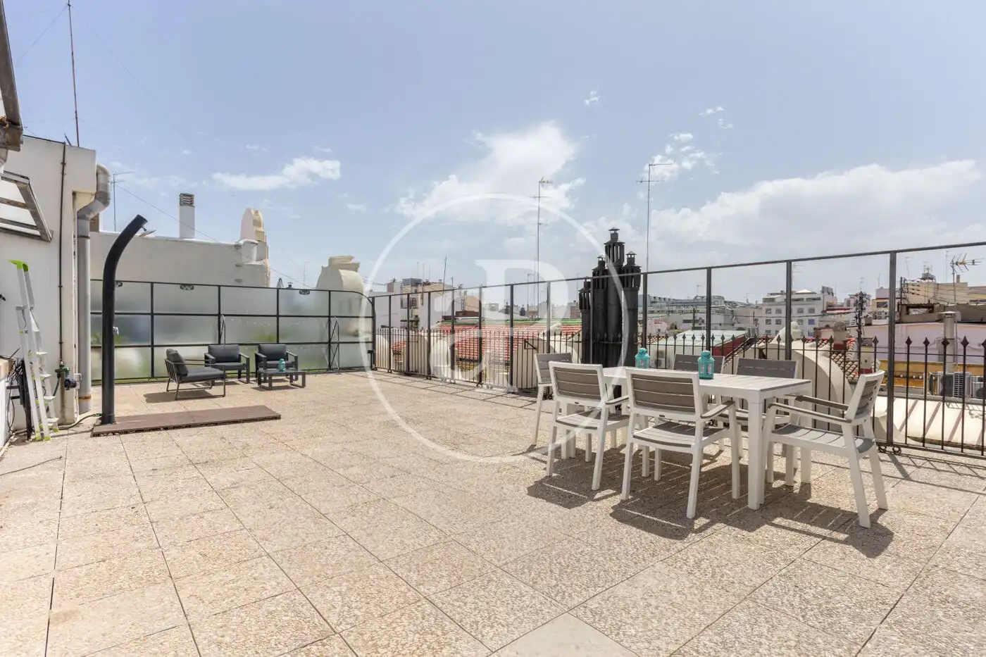 Terrace of Attic for rent in Valencia  with Air Conditioner, Heating and Terrace
