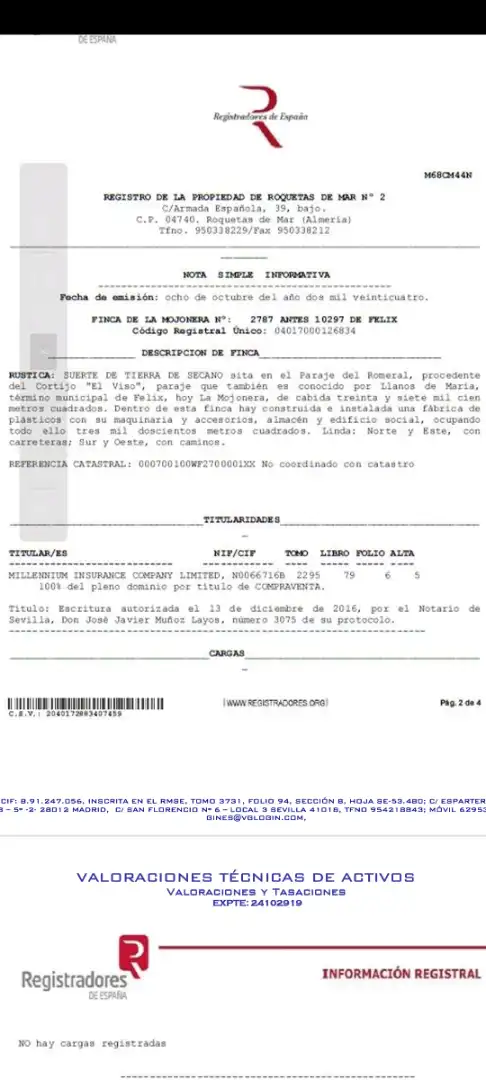 Nave industrial en venta en La Mojonera con Alarma