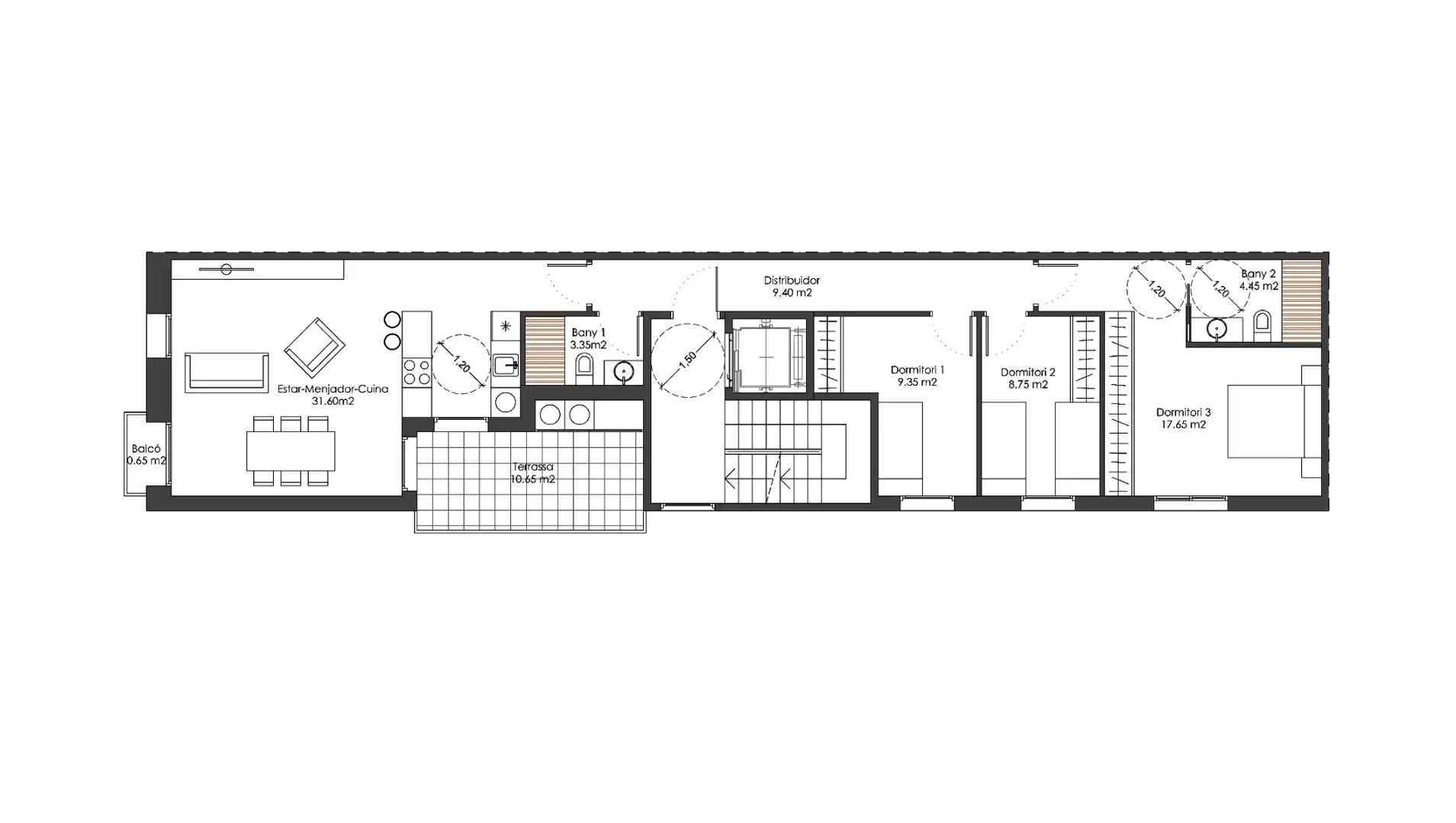 Wohnung mit Terrasse zum Verkauf in Centre