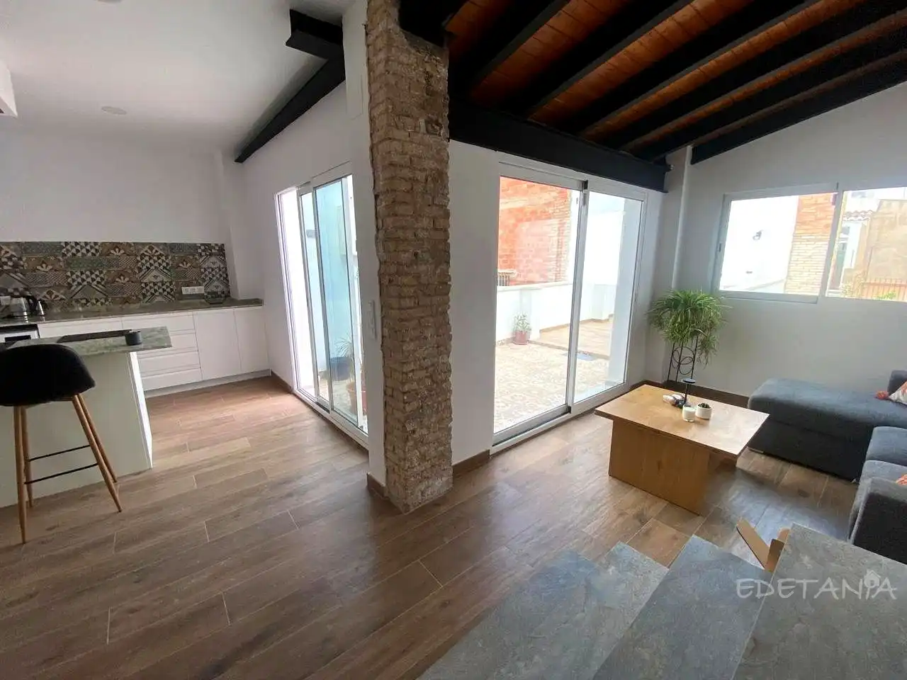 Wohnzimmer von Wohnung zur Miete in Moncada mit Terrasse und Möbliert