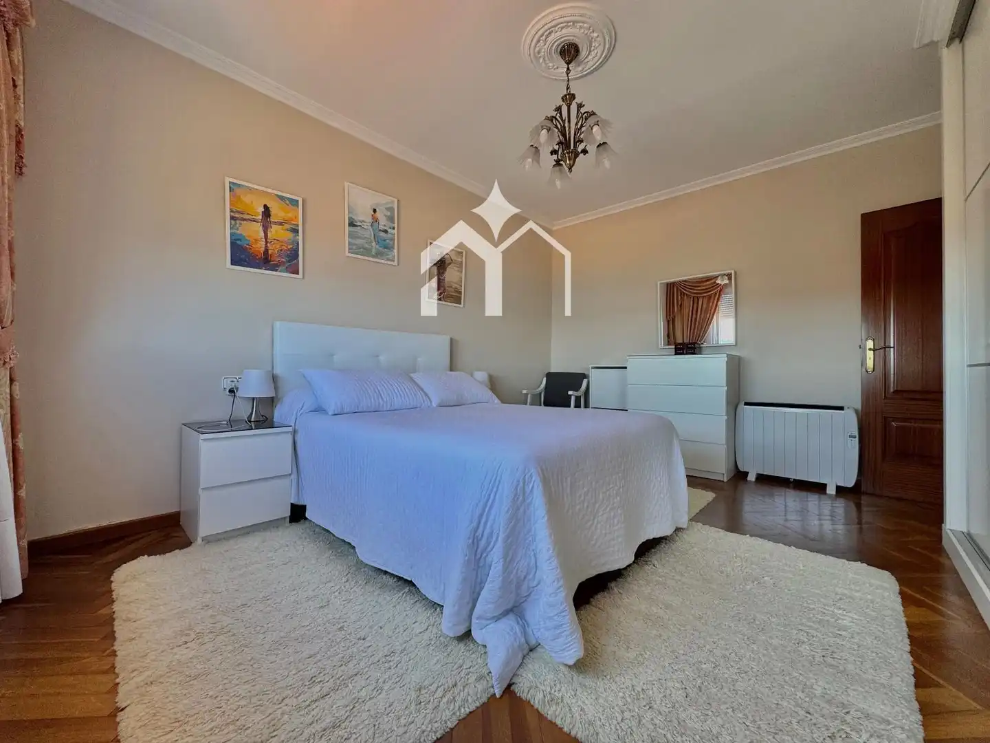 Bedroom of Houses for sale in Moaña  with Heating, Parquet flooring and Terrace