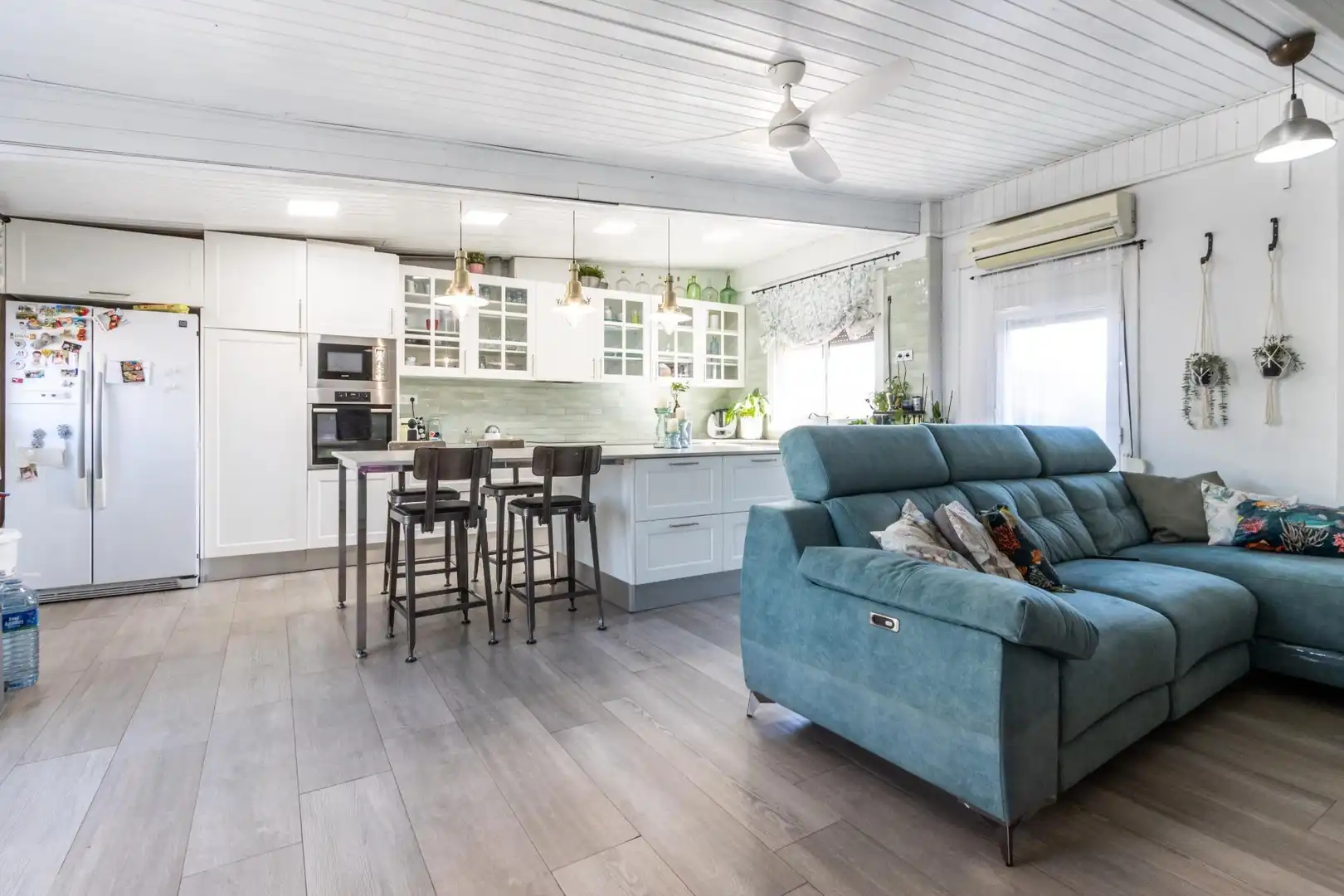 Wohnzimmer von Einfamilien-Reihenhaus zum Verkauf in Terrassa mit Heizung und Terrasse