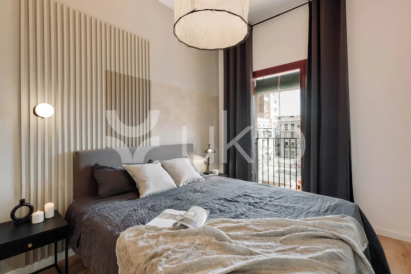 Habitación de Apartamento de alquiler en Barcelona con Aire acondicionado, Calefacción y Amueblado