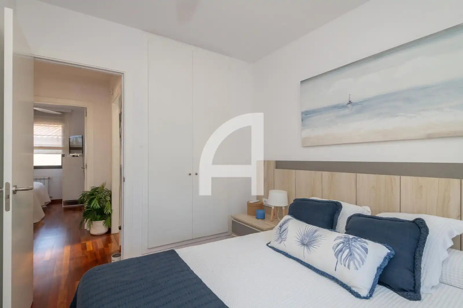 Schlafzimmer von Einfamilien-Reihenhaus zum Verkauf in Castell d'Aro, Platja d'Aro i s'Agaró mit Klimaanlage, Privatgarten und Terrasse