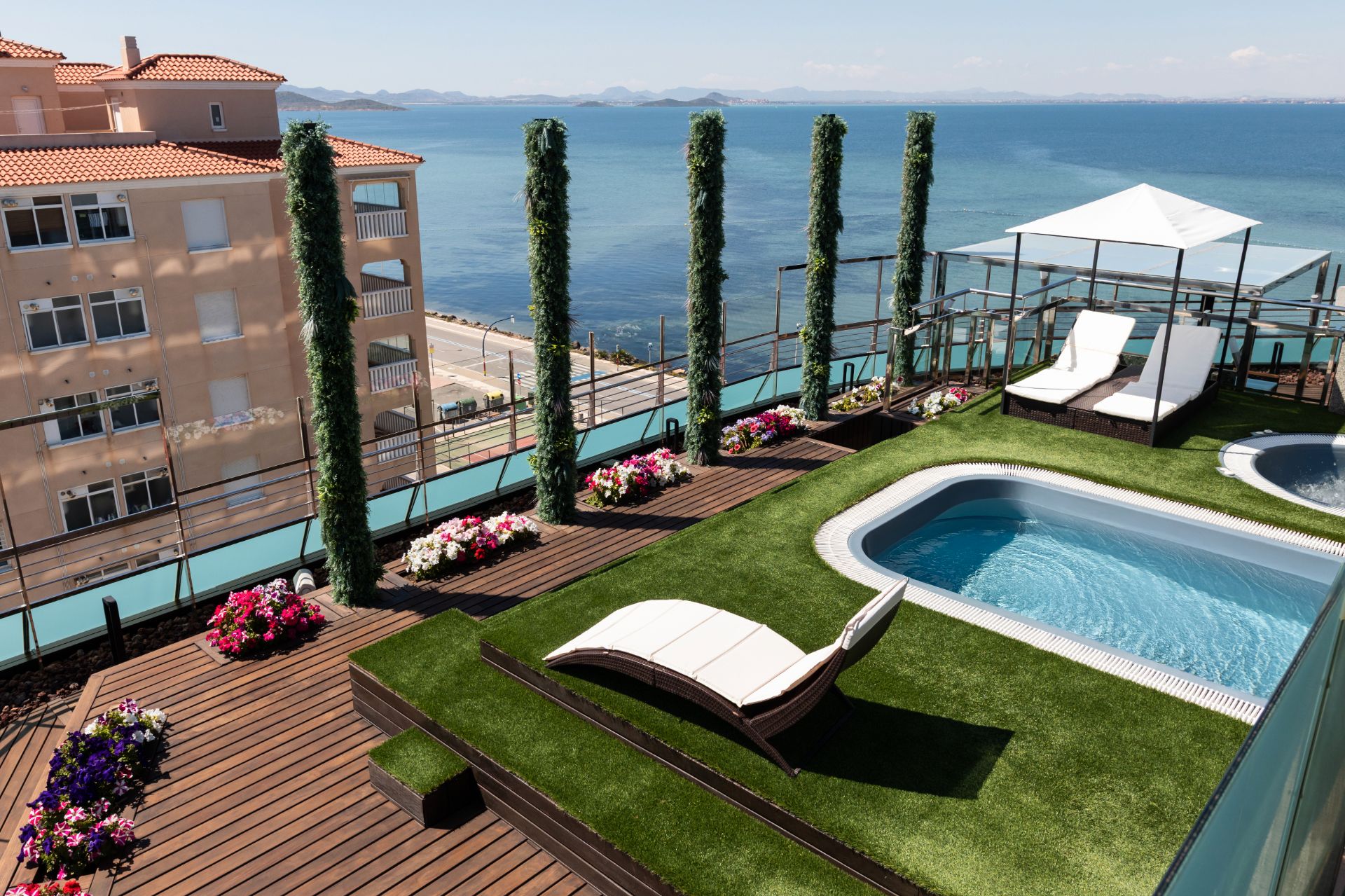 Terrace of Flat for sale in La Manga del Mar Menor  with Air Conditioner, Heating and Private garden