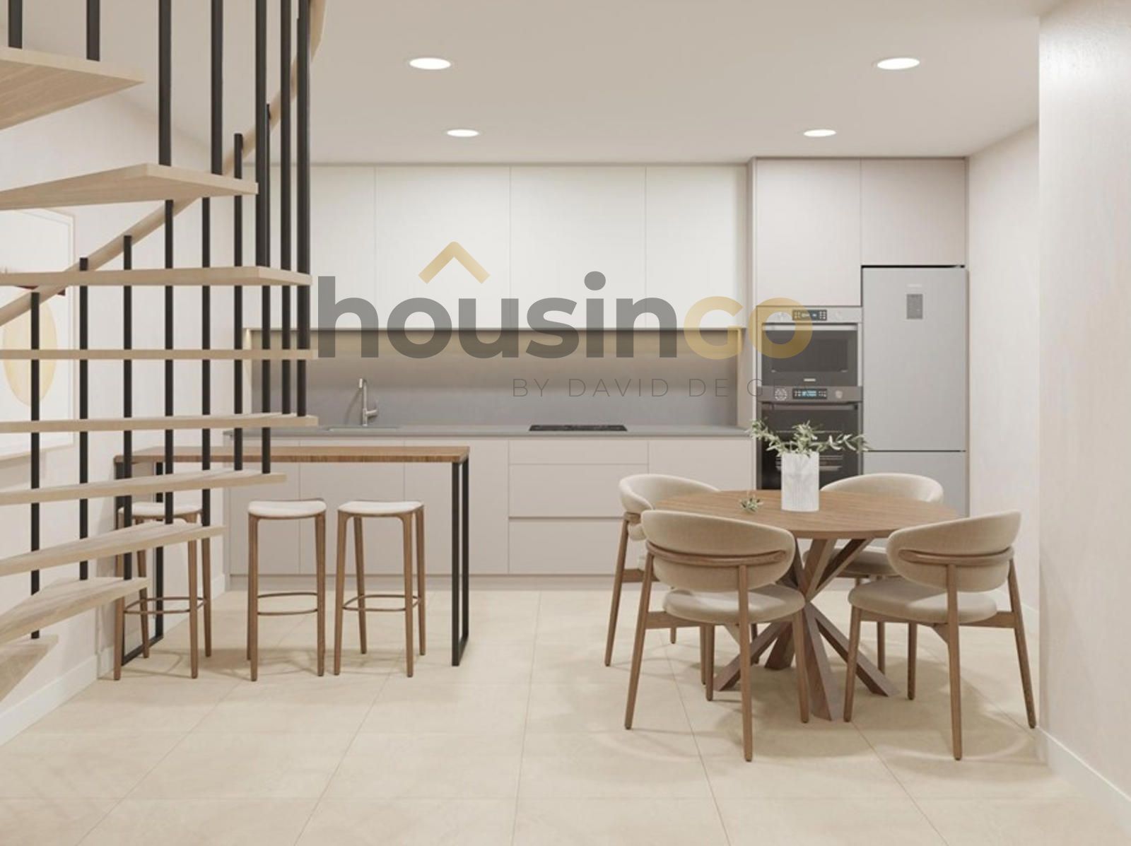 Kitchen of Flat for sale in  Madrid Capital  with Air Conditioner, Oven and Washing machine