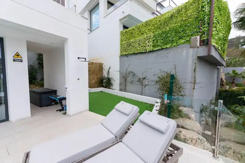 Terrassa de Casa o xalet de lloguer en Mijas amb Aire condicionat, Calefacció i Jardí privat