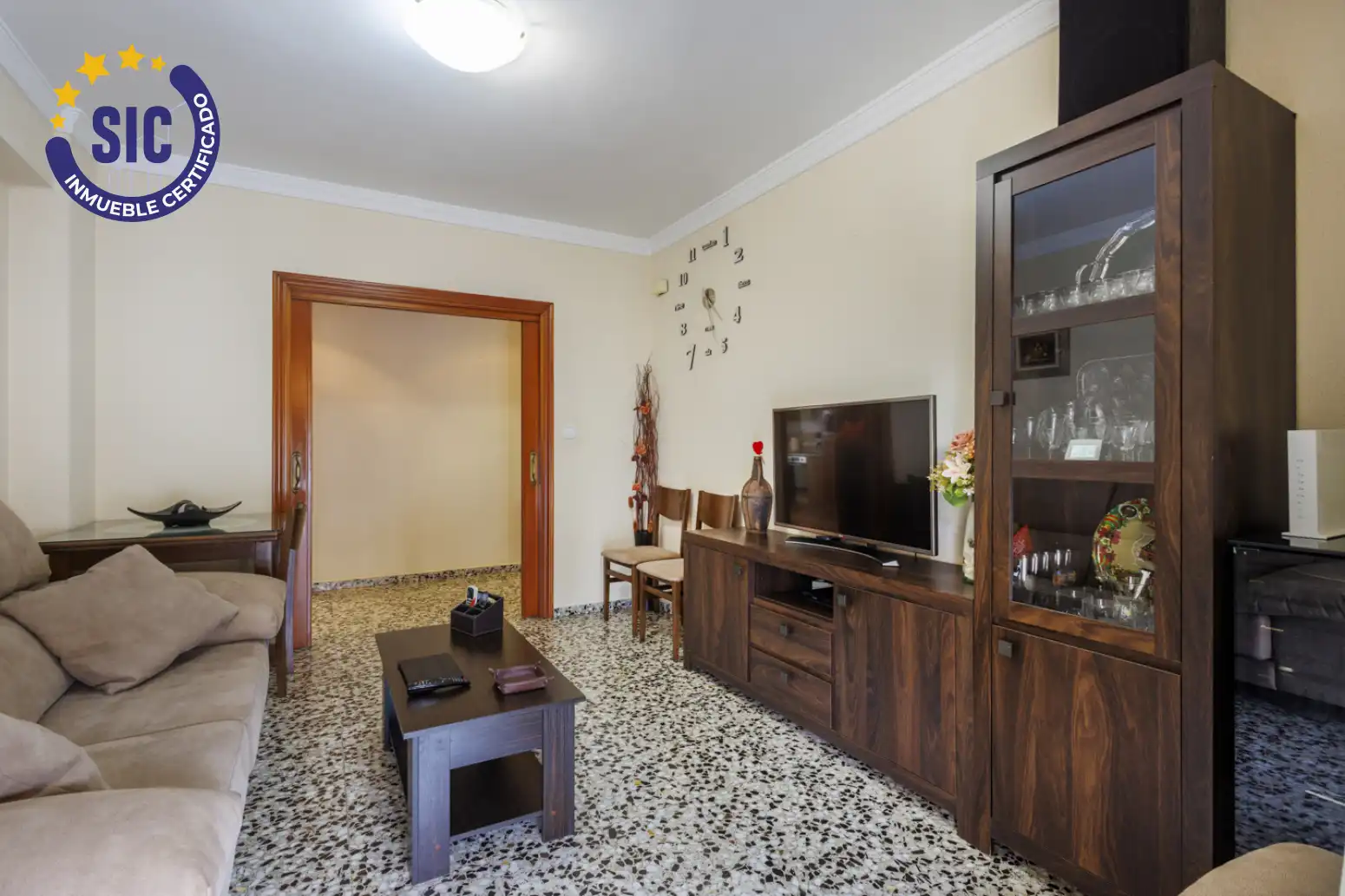 Sala de estar de Casa adosada en venta en Carlet con Terraza y Balcón