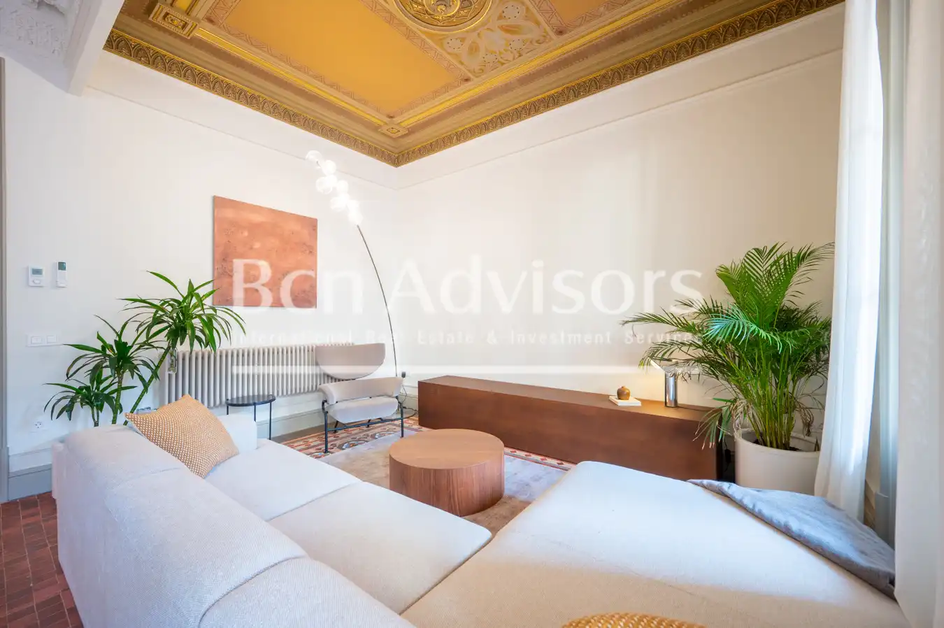 Sala de estar de Piso en venta en Barcelona con Aire acondicionado, Calefacción y Parquet