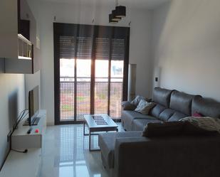 Living room of Flat for sale in La Algaba  with Air Conditioner, Furnished and Oven