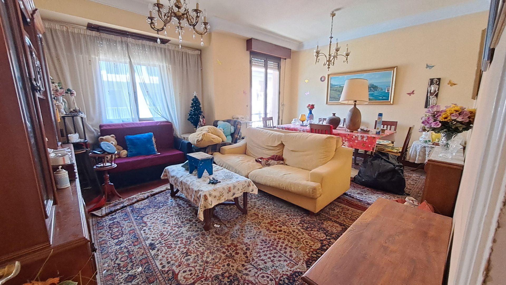 Living room of Flat for sale in Bilbao   with Heating, Furnished and Balcony
