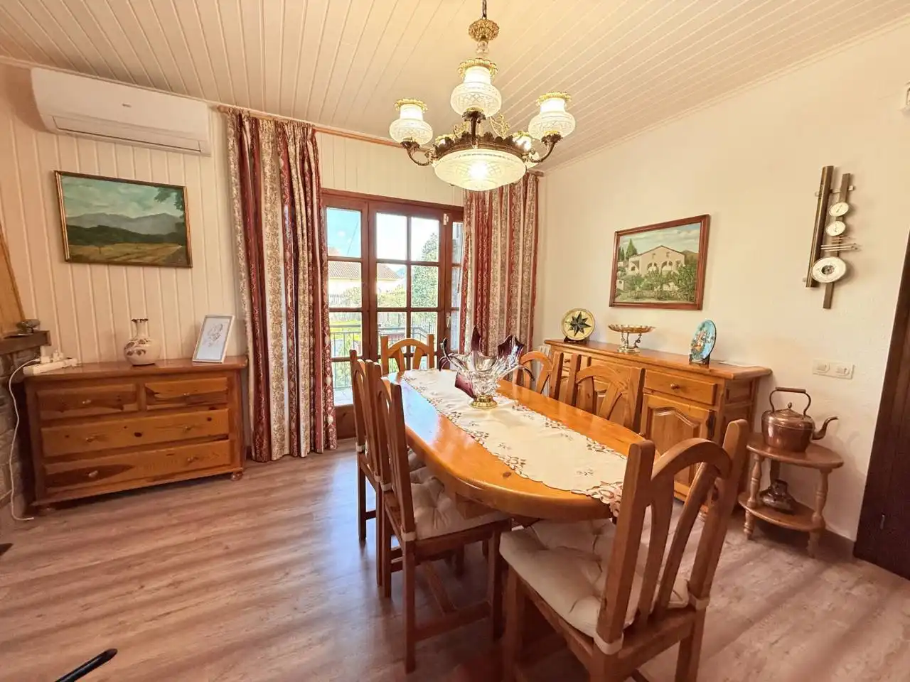 Dining room of Houses for sale in Riells i Viabrea  with Air Conditioner, Heating and Private garden