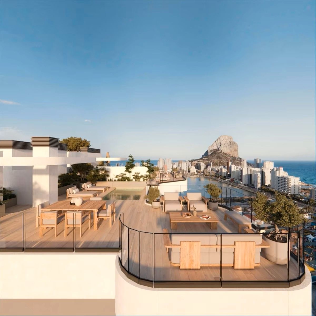 Terrace of Flat for sale in Calpe / Calp  with Air Conditioner and Community pool