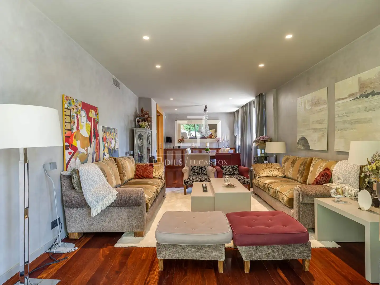 Sala de estar de Piso en venta en Barcelona con Aire acondicionado, Calefacción y Parquet