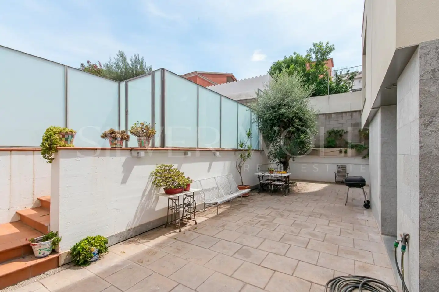 Terraza de Casa o chalet en venta en Santa Coloma de Gramenet con Aire acondicionado, Calefacción y Jardín privado
