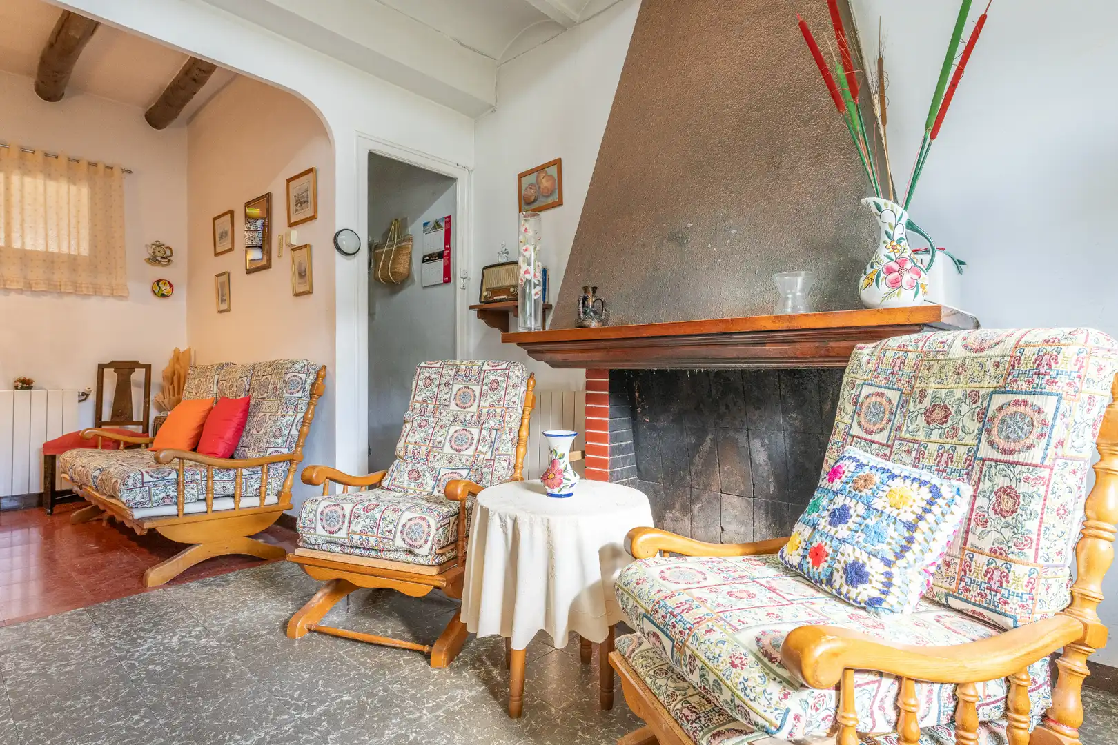Sala d'estar de Casa o xalet en venda en Els Guiamets amb Aire condicionat, Jardí privat i Terrassa