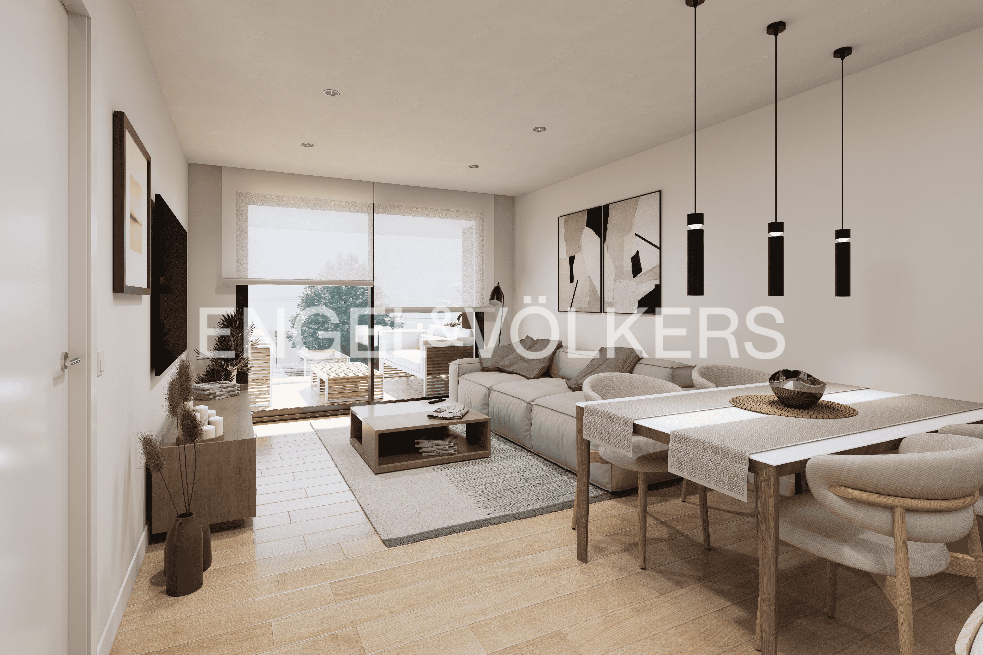 Wohnzimmer von Wohnung zum Verkauf in Canet de Mar mit Klimaanlage, Heizung und Parkett