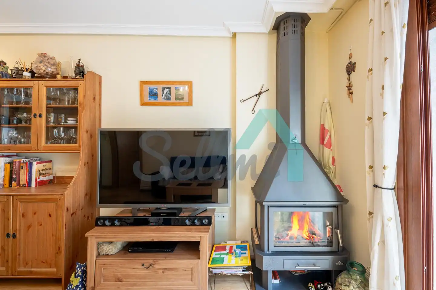 Sala de estar de Planta baja en venta en Somiedo con Calefacción, Parquet y Terraza