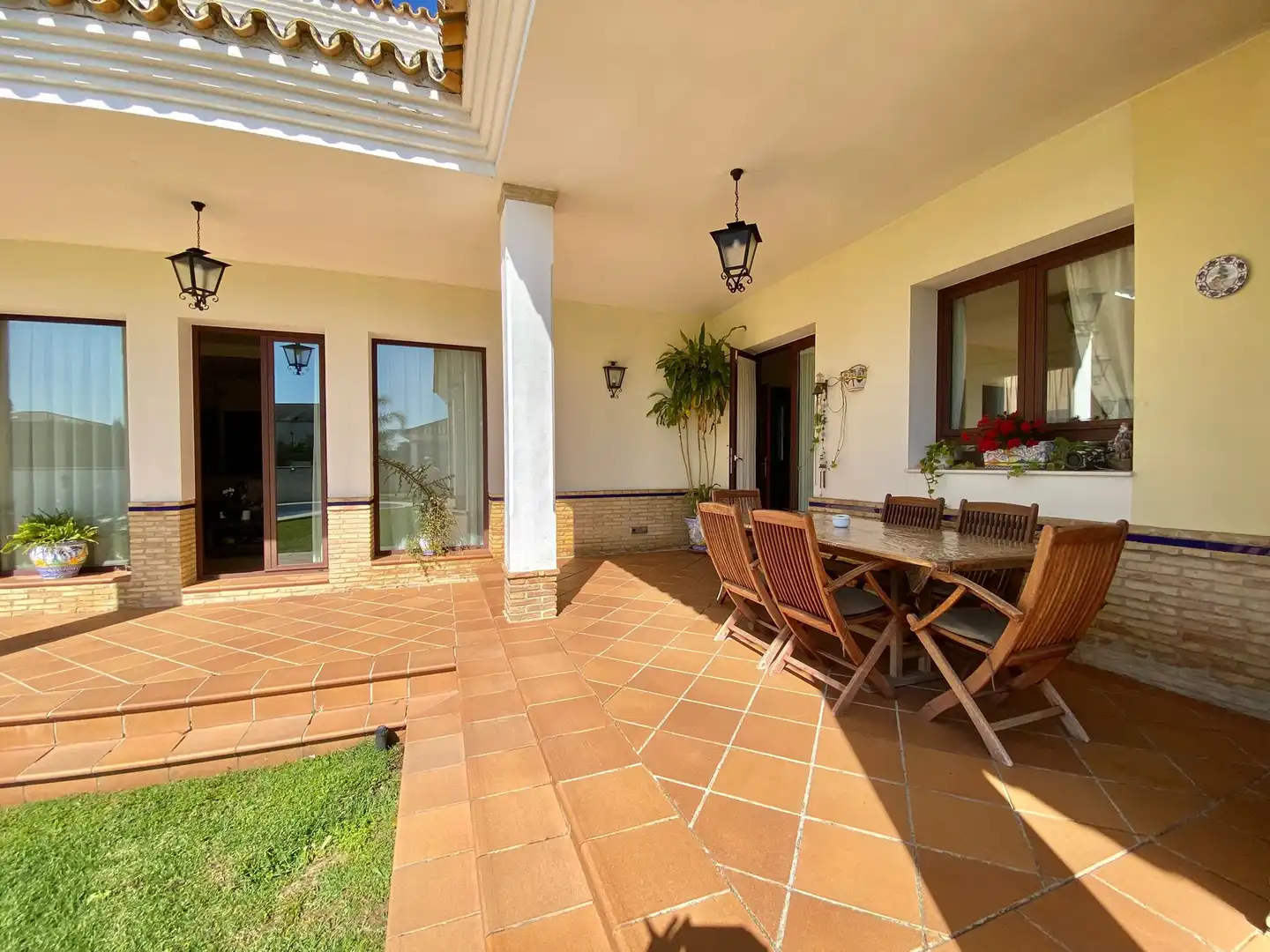 Terraza de Casa o chalet en venta en Alcalá de Guadaira con Jardín privado y Piscina
