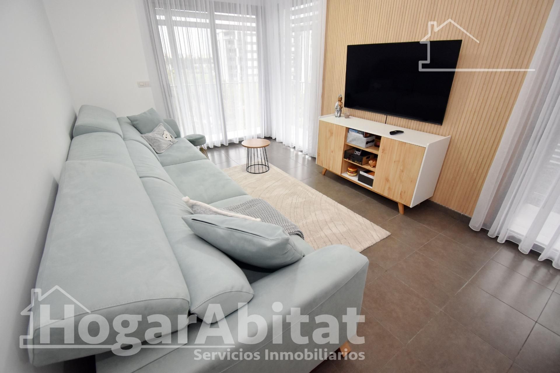 Living room of Flat for sale in Castellón de la Plana / Castelló de la Plana  with Air Conditioner, Terrace and Storage room