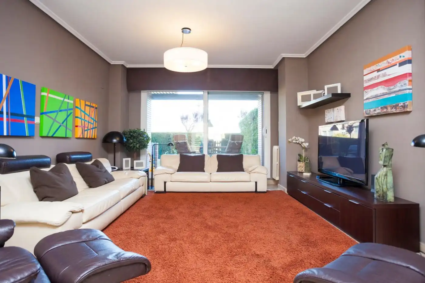 Living room of Detached homes for sale in Zaragoza  with Air Conditioner, Heating and Private garden